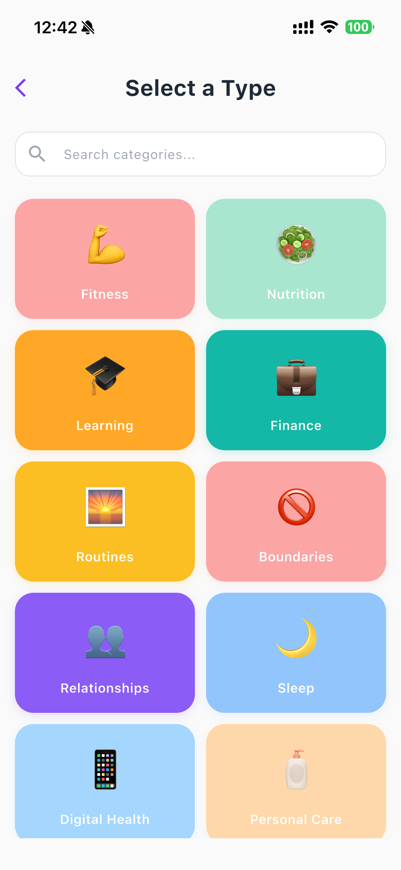 Select category